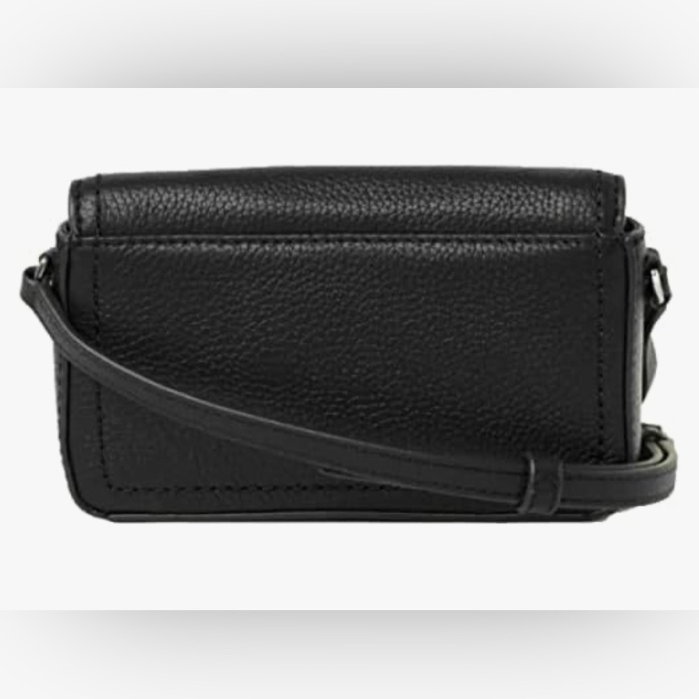 NWT [Marc Jacobs] Authenticated Pebbled Leather Crossbody Handbag, Black w/ Gold - Picture 5 of 15
